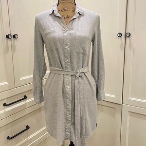 Super Soft Light Grey Shirt Dress by Velvet Heart Small